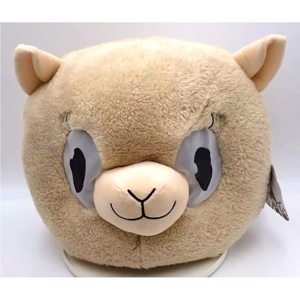Llama Head Mask by Emojination Soft Plush Costume Full Mask Halloween One Size